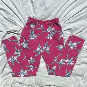 Vintage Rodeo Floral Pink High-Waisted Mom Jeans